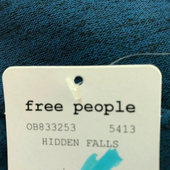 Free People We The Free Hidden Falls Sapphire Blue Tank Top Sz S NEW - Picture 9 of 9